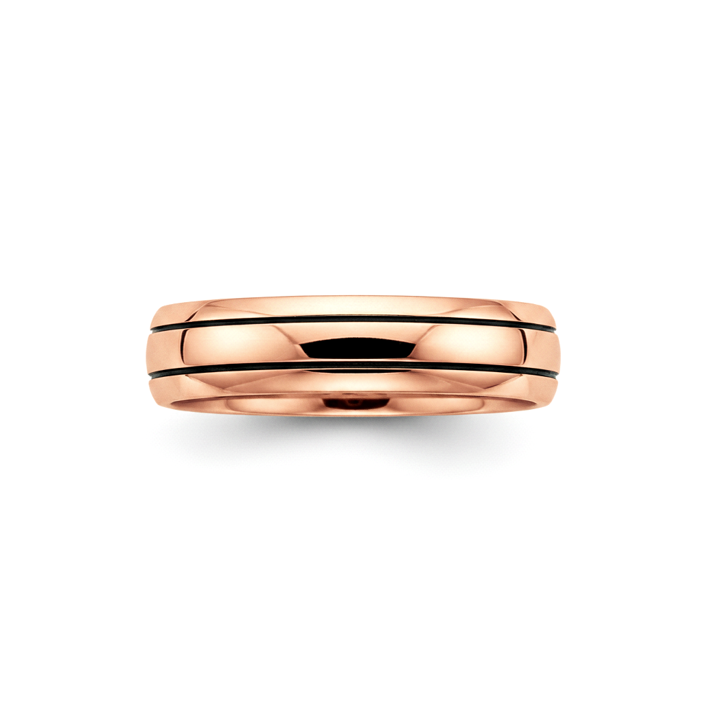 Aliança em Ouro Rosa - FRISSON 5,5 mm