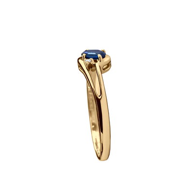 Anel de Safira em Ouro Amarelo - FORTUNE Azul