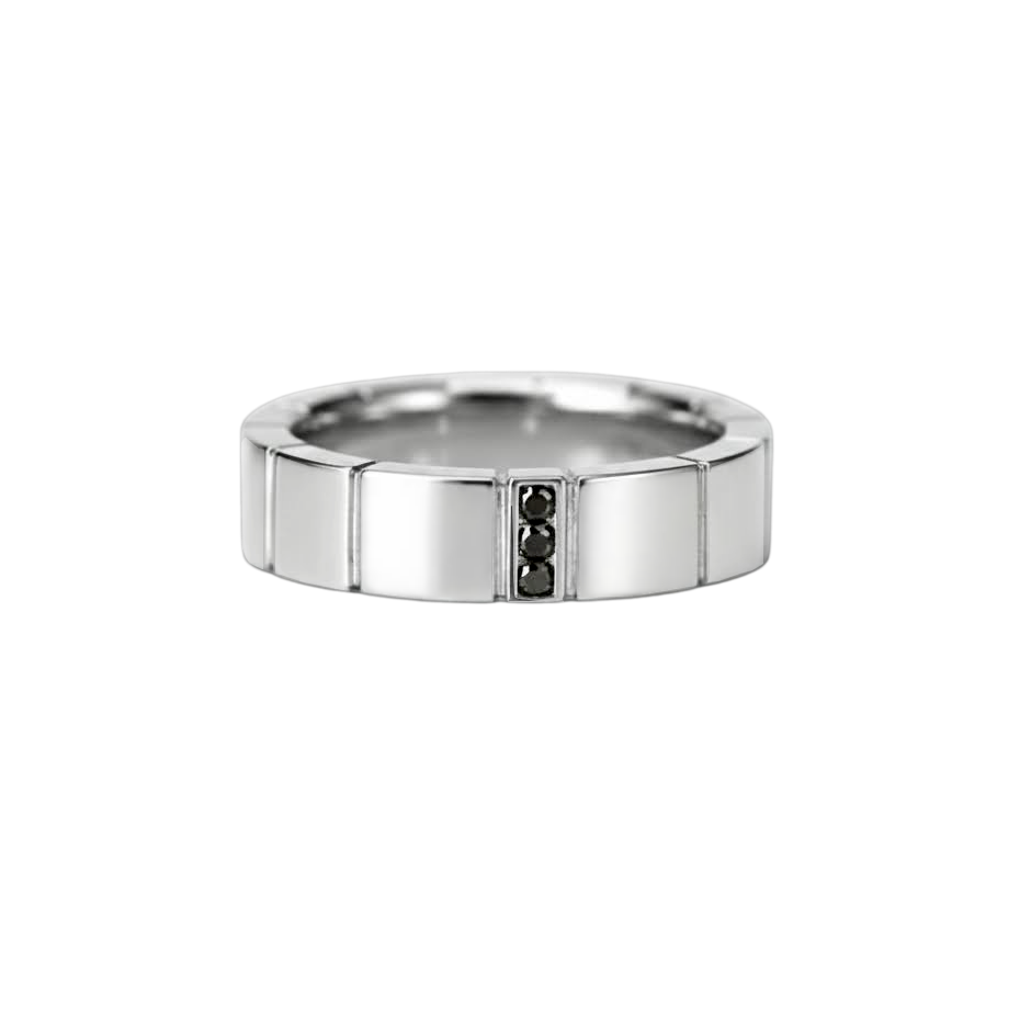 Anel Masculino em Ouro Branco - DÉCO