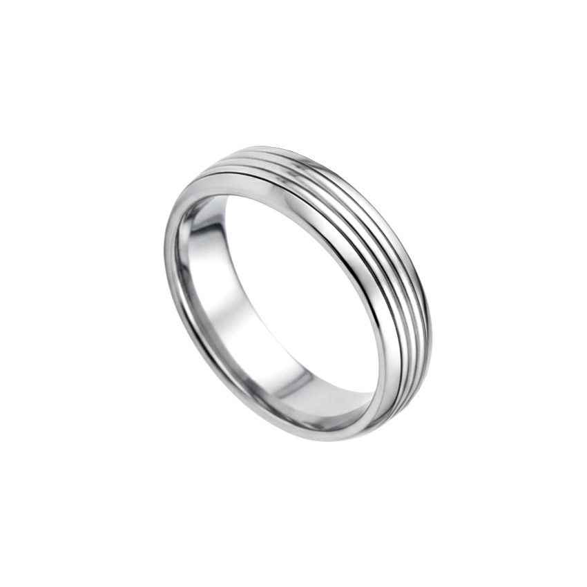 Anel Masculino de Ouro Branco