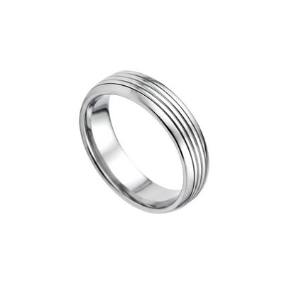 Anel Masculino de Ouro Branco