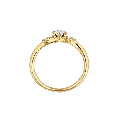 Aliança de noivado, 25 pontos diamantes, IVY Diamantes Ouro Amarelo 18k