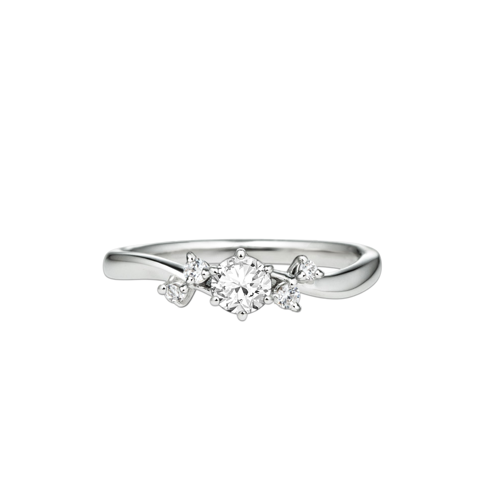anel noivado 25 pontos em diamantes, ouro branco 18k IVY