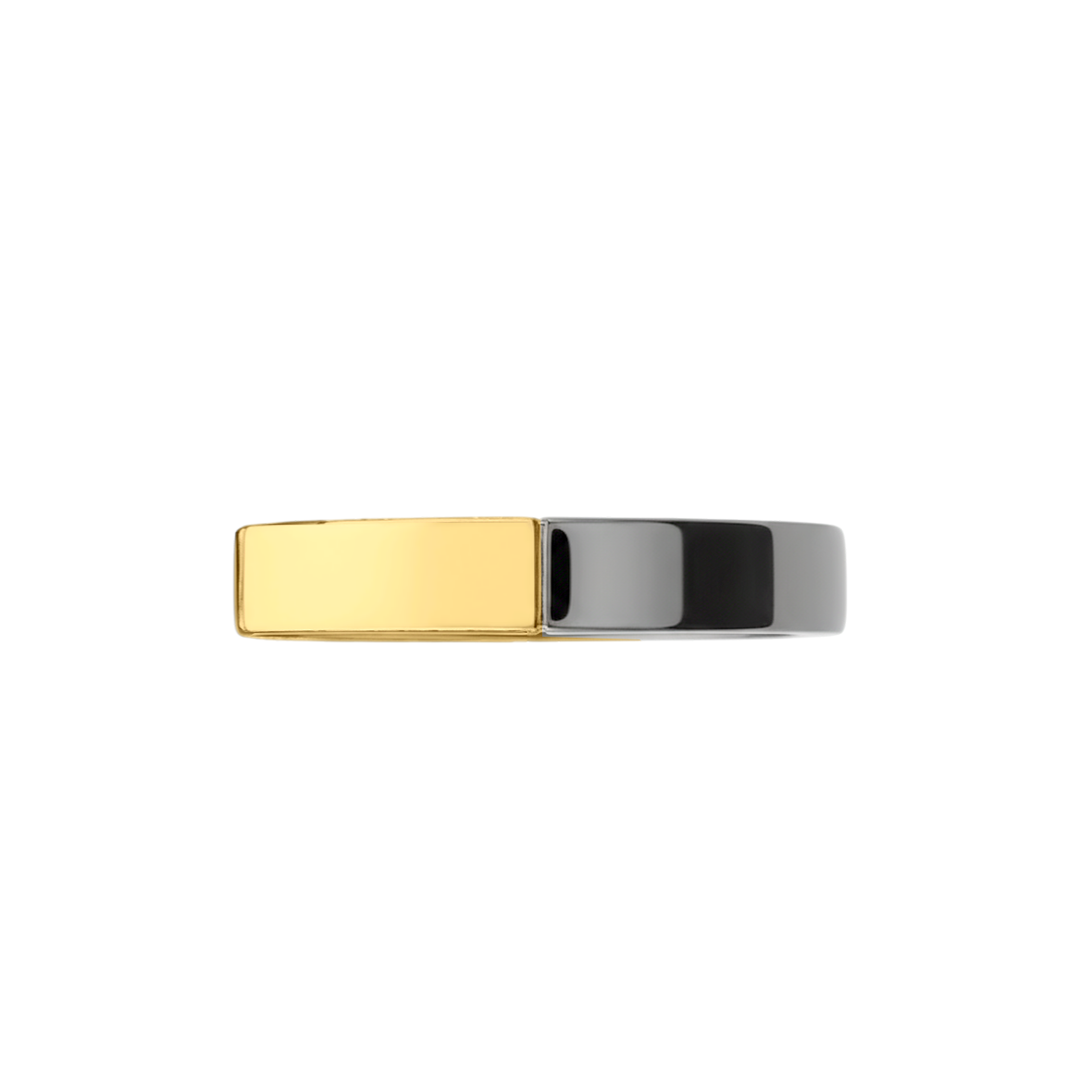 Anel Ouro Negro Paladinado e Amarelo - BLEND
