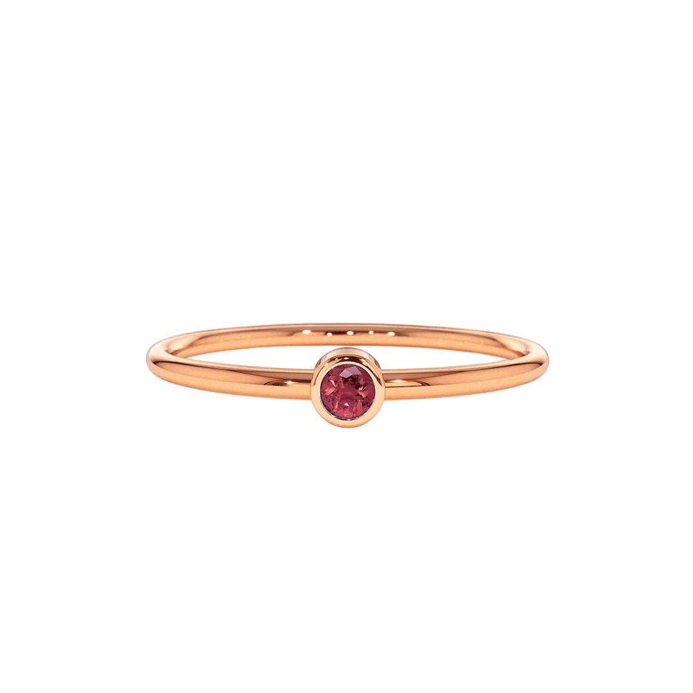 Anel de Noivado Rubi Vermelho, Ouro Rosa - WHISPER Rubi