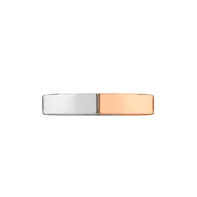 Anel Ouro Branco e Rosa com Rubis - BLEND Rubis