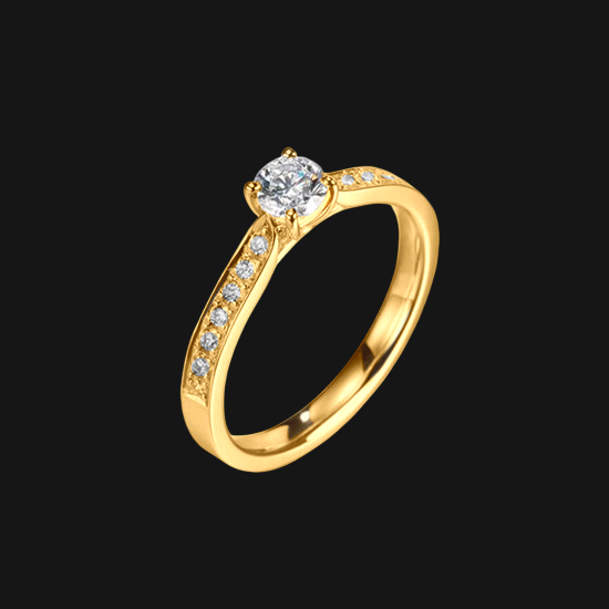 Anel Solitário Diamante 20 pontos, Ouro Amarelo - HAMPTONS