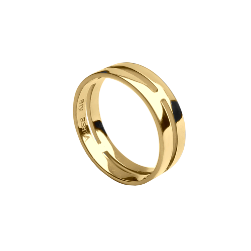 Anel Vazado de Ouro Amarelo - ETERNITY