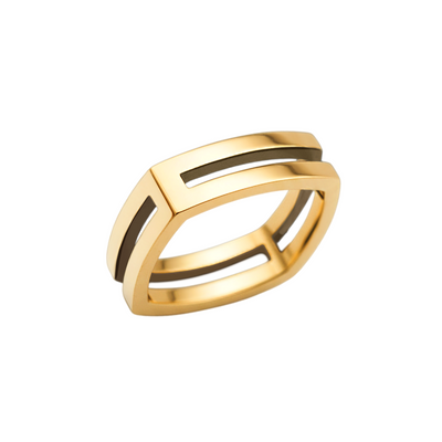 Anel Vazado em Ouro Amarelo - MADISON