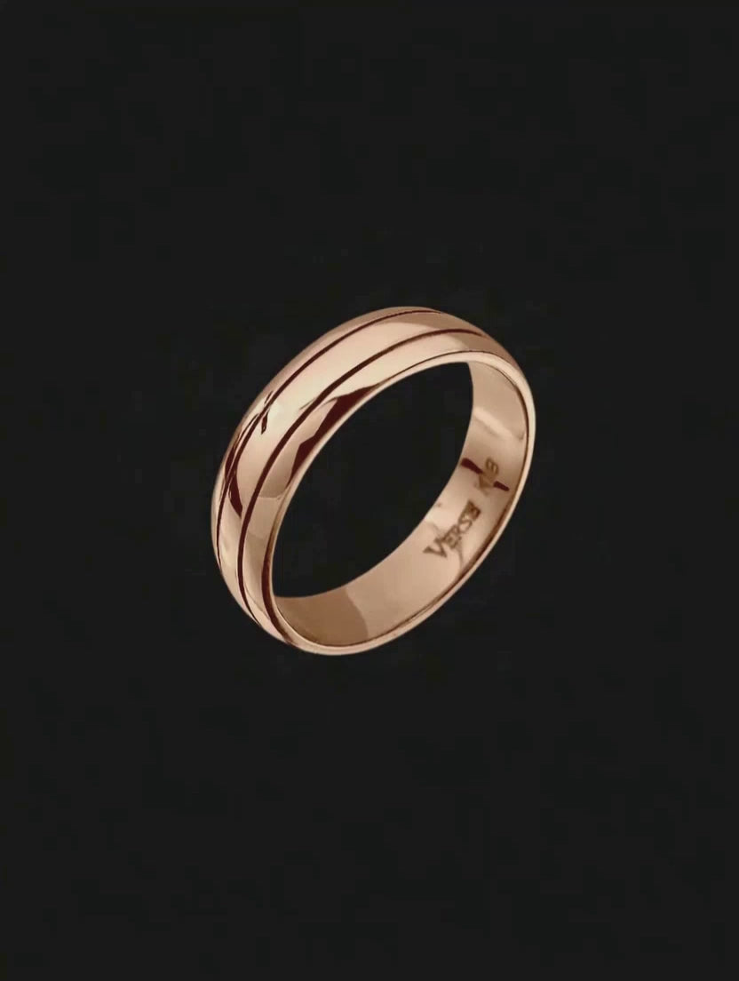 Aliança em Ouro Rosa - FRISSON 5,5 mm