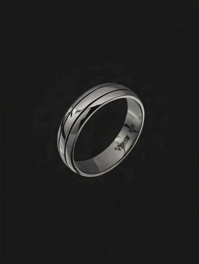 Anel Masculino Ouro Negro Paladinado - FRISSON 5,5 mm
