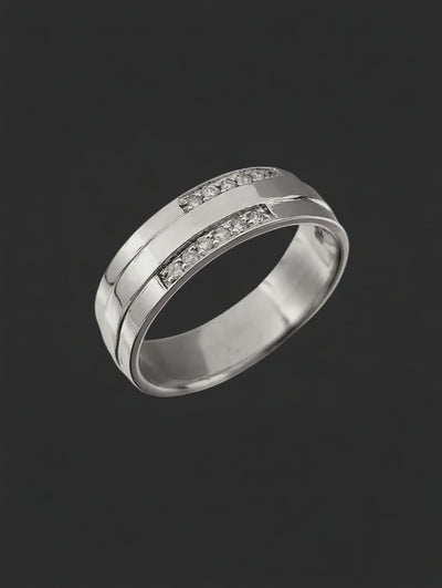 Anel Ouro Branco e Diamantes - PRESTIGE Diamantes