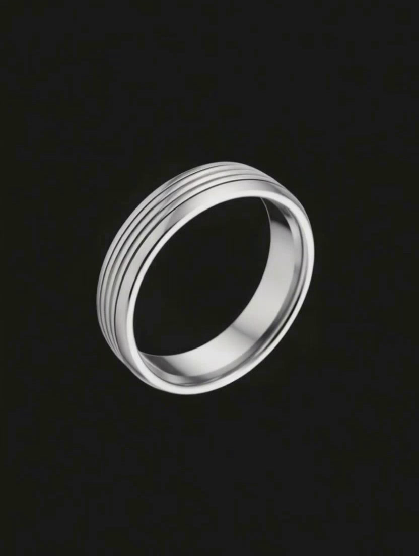 Anel Masculino de Ouro Branco - FRISSON