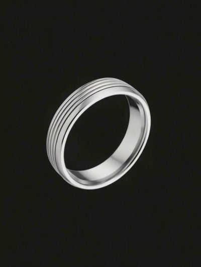 Anel Masculino de Ouro Branco - FRISSON