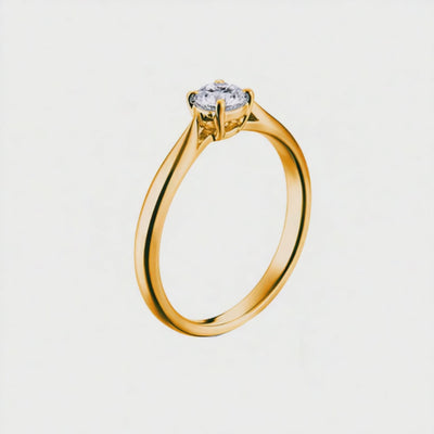 Anel Solitário Ouro Amarelo Diamante 25 pontos - REGENCY Amarelo