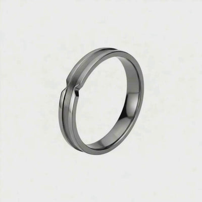 Aliança 4mm, Ouro Negro Paladinado 18k, 2 Níveis - SAINTE-MAXIME