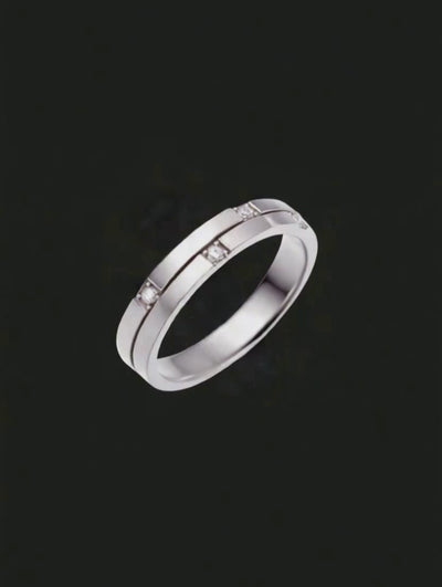 Aliança Ouro Branco com Diamantes (CONCEPT Diamantes)