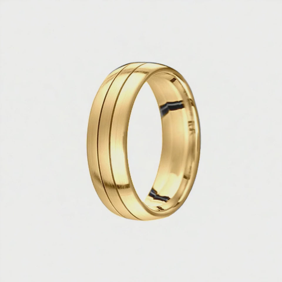 Aliança em Ouro Amarelo - FRISSON 6,5 mm