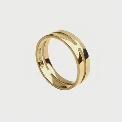 Anel Vazado de Ouro Amarelo - ETERNITY