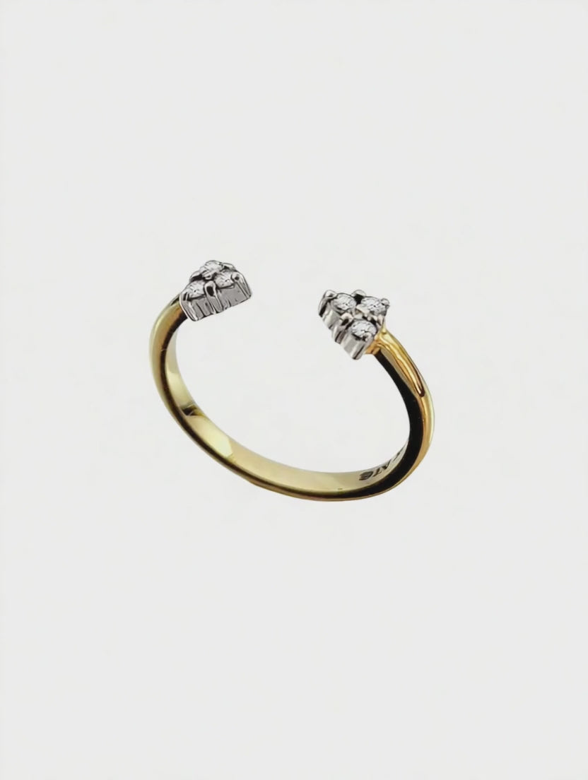 Anel de Diamantes em Ouro Amarelo (ALEGRIA Trio Amarelo)