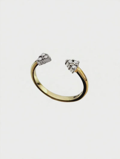 Anel de Diamantes em Ouro Amarelo (ALEGRIA Trio Amarelo)