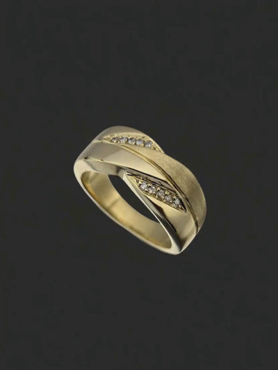 Anel Largo com Diamantes - VERONICA