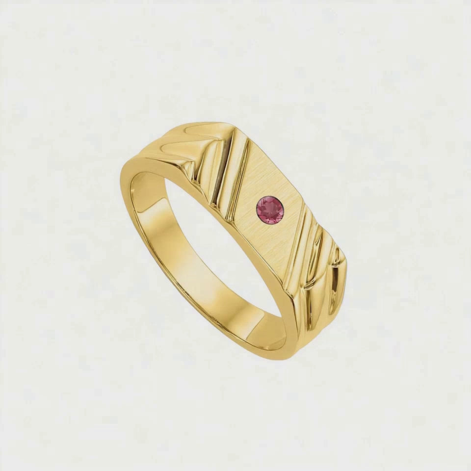 Anel Masculino Ouro Amarelo (OSKAR)