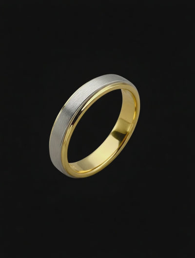 Aliança Ouro Branco e Amarelo - WHITE YELLOW