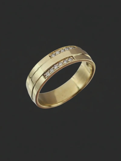 Anel Ouro Amarelo com Diamantes - PRESTIGE Diamantes