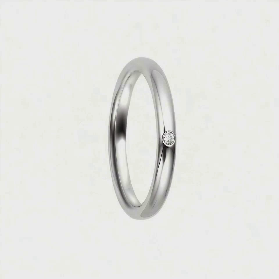 Aliança Tradicional em Ouro Branco - ELEGANCE 3,0 mm