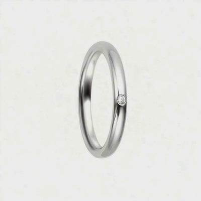 Aliança Tradicional em Ouro Branco - ELEGANCE 3,0 mm