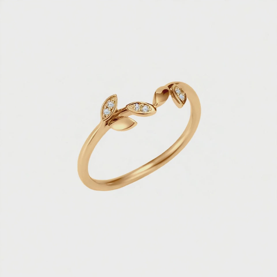 Meia Aliança de Diamantes Ouro Amarelo - CLAIRE
