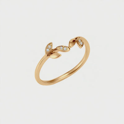 Meia Aliança de Diamantes Ouro Amarelo - CLAIRE