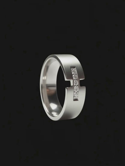 Anel Masculino em Ouro Branco - HUGO