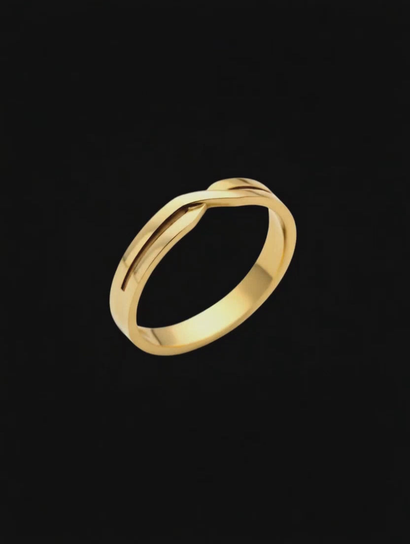 Aliança INFINITO de Ouro Amarelo