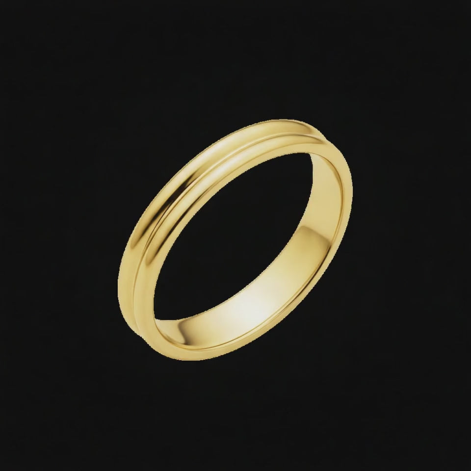 Aliança Ouro Amarelo 4,0 mm - BRISTOL Amarelo