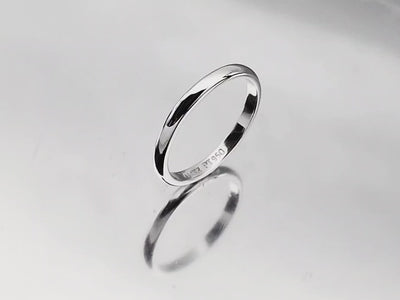 Aliança em Platina, Clássica e Abaulada - The Platinum Collection