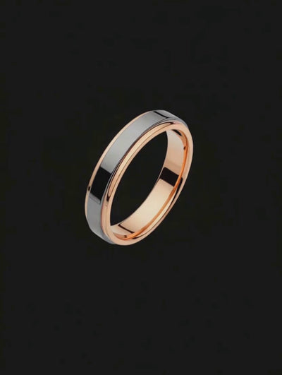 Aliança Ouro Negro e Rosé - BLACK ROSE