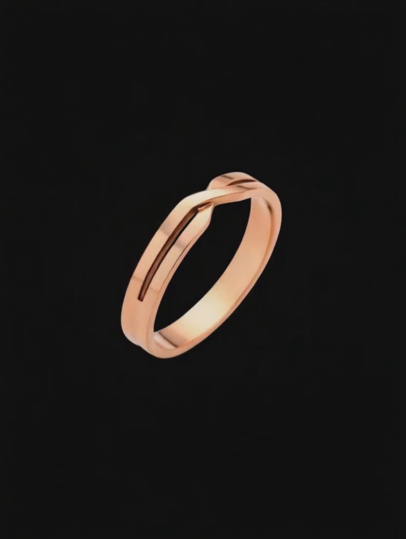 Aliança INFINITO de Ouro Rosé