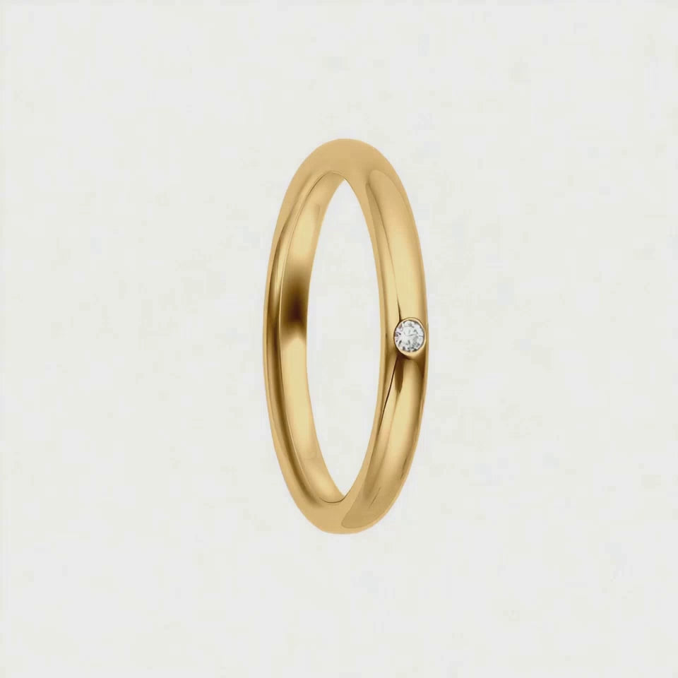 Aliança Tradicional em Ouro Amarelo - ELEGANCE 3,0 mm