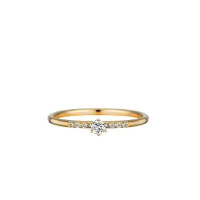 anel solitario com diamantes Verse Fauvette