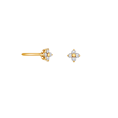 Brinco Pequeno de Diamantes, Ouro Amarelo - HERITAGE P Amarelo