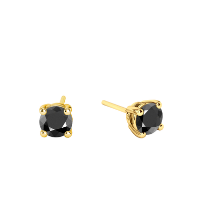 brinco diamantes negros, 50 pontos, ouro amarelo