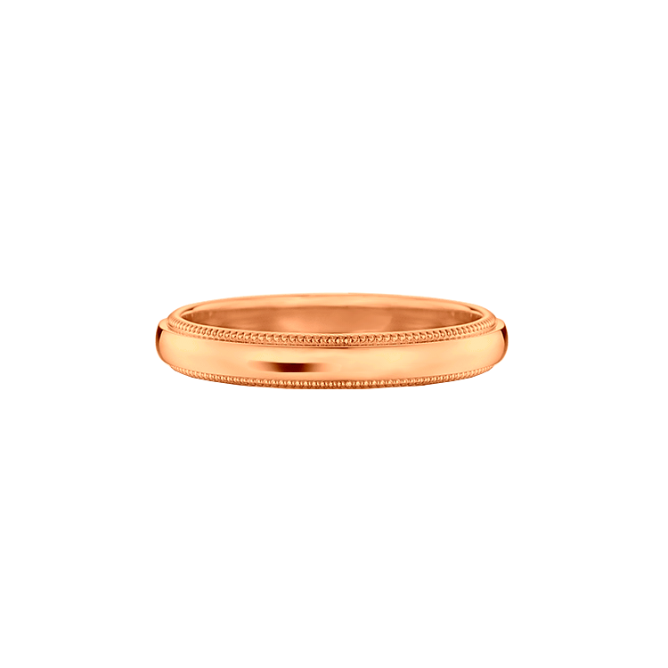 aliança clássica ouro rosa 4,0 mm