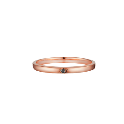 anel fino ouro rosa 18k