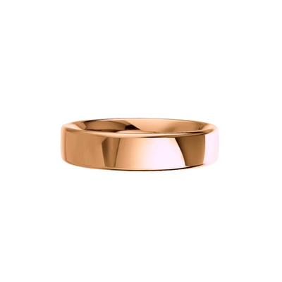 alianca tradicional confortável ouro rosa 4,5 mm