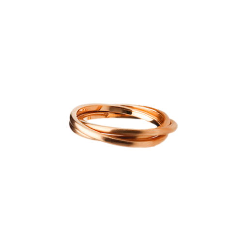anel 3 aros ouro rosa
