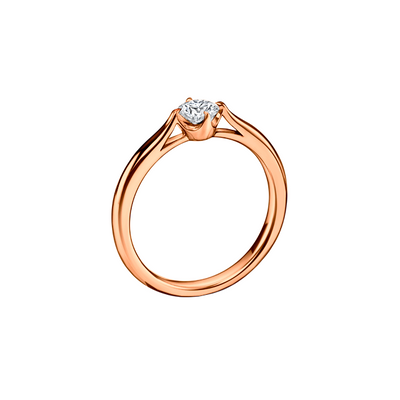 ANEL SOLITÁRIO OURO ROSA DIAMANTE 25 PONTOS (VICTOIRE ROSA)