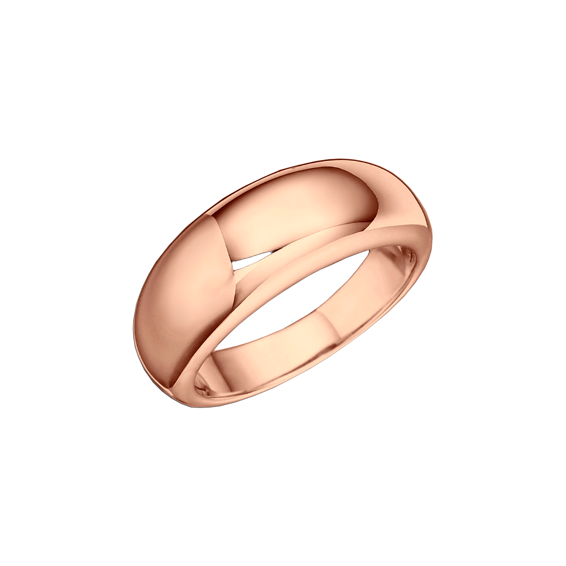 anel indicador, abaulado ouro rosa