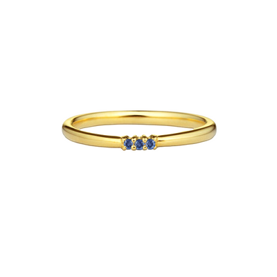 anel safira azul, fino ouro amarelo